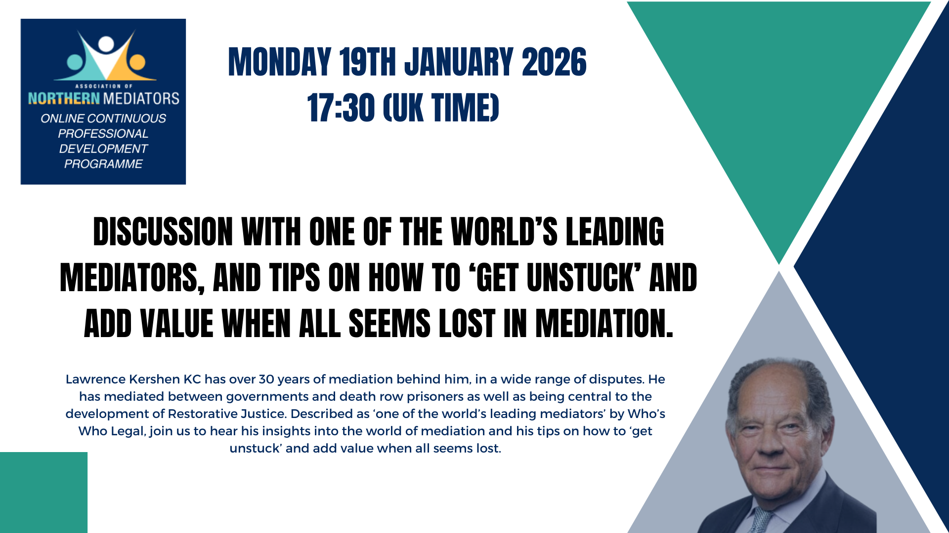 How to get unstuck with Lawrence Kershen KC